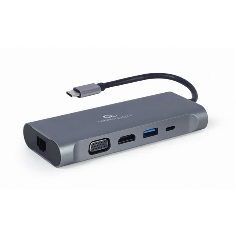 Hub USB-C GEMBIRD A-cm-COMBO7-01 Gris 100 W - Image 1