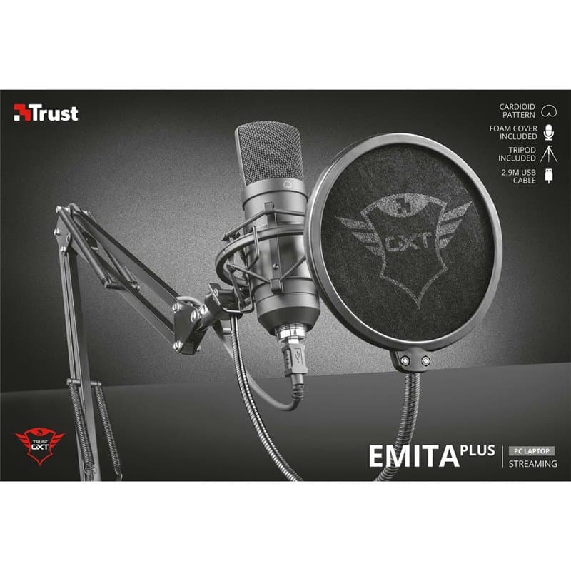Trust GXT 252+ Emita Plus Noir Microphone de studio - Image 1