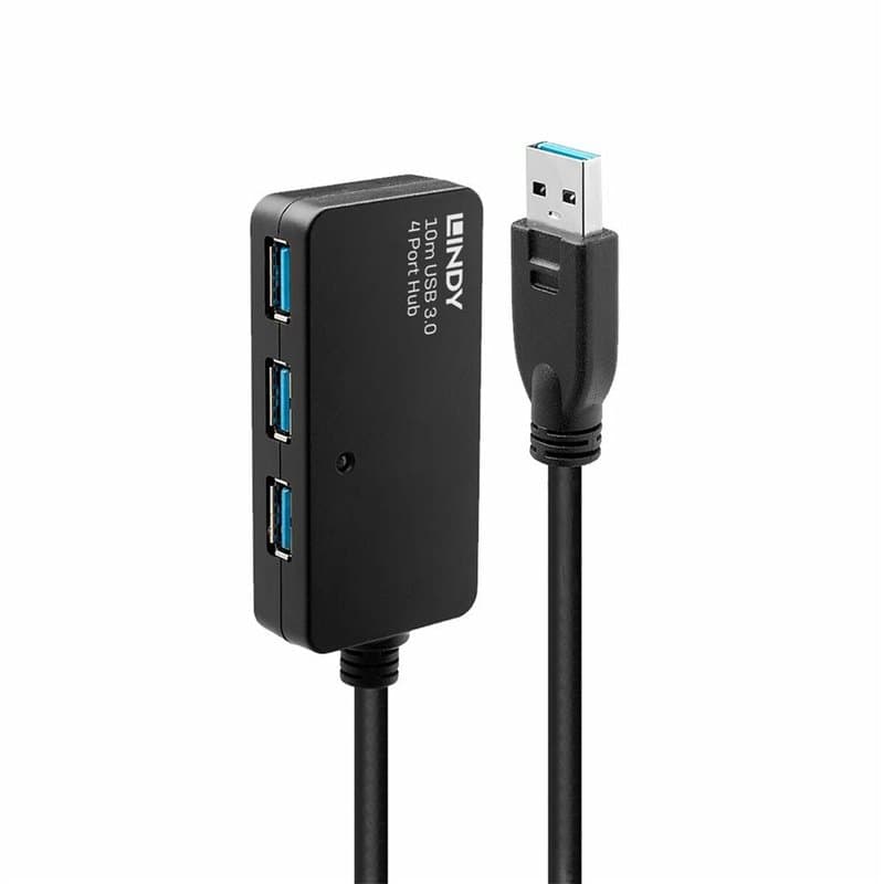 Lindy 43159 hub & concentrateur USB 3.2 Gen 1 (3.1 Gen 1) Type-A 5000 Mbit/s Noir - Image 1