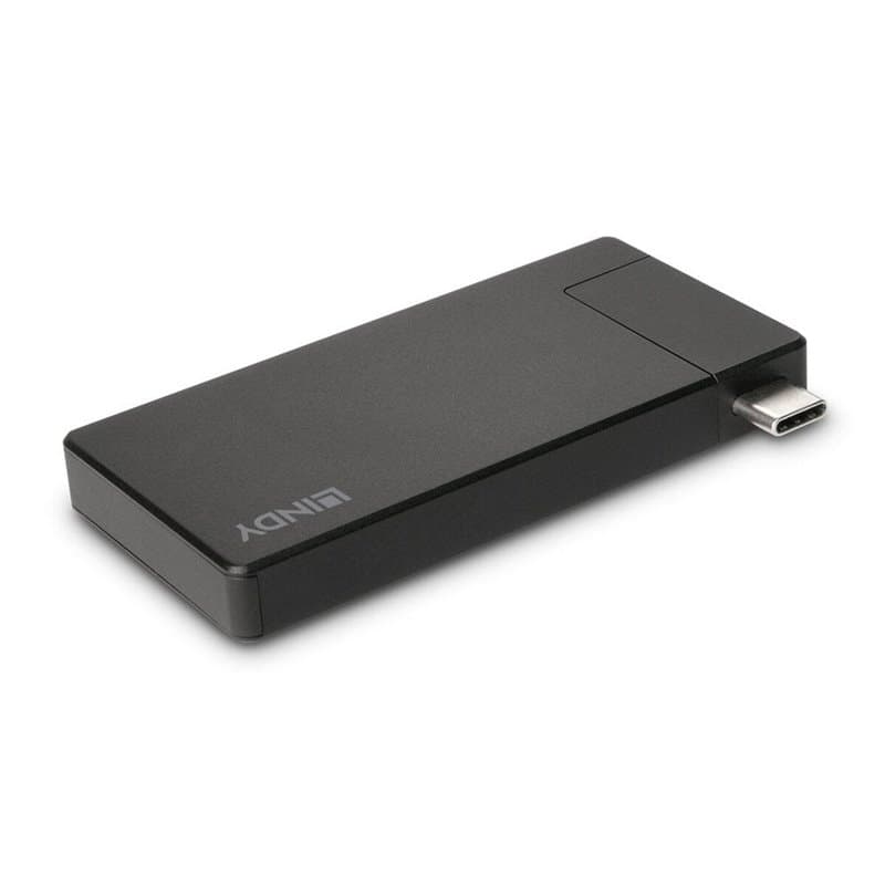 Lindy DST-Micro Avec fil USB 3.2 Gen 1 (3.1 Gen 1) Type-C Noir - Image 1