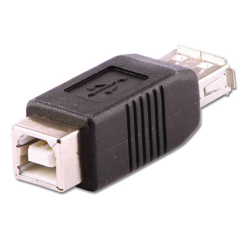 Lindy 71228 changeur de genre de câble USB A USB B Noir - Image 1