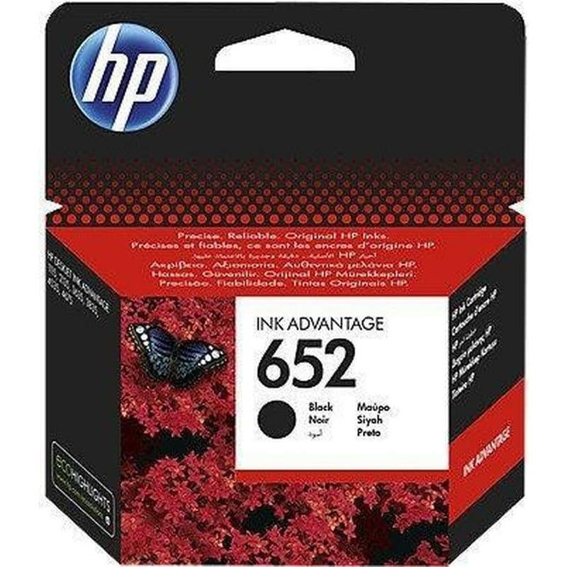HP 652 Black Original Ink Advantage Cartridge cartouche d'encre 1 pièce(s) Noir - Image 1