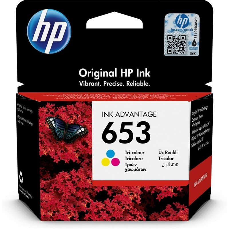 HP Cartouche dencre Ink Advantage trois couleurs 653 authentique - Image 1