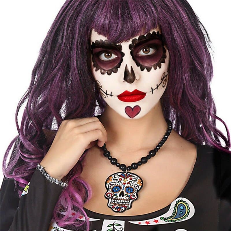 Collier Halloween Crâne Mexico - Image 1