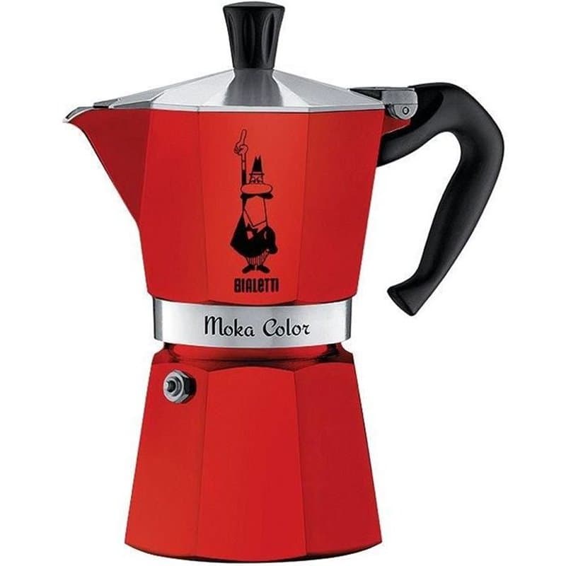 Cafetière Italienne Bialetti Moka Express Rouge Aluminium 6 Tasses - Image 1