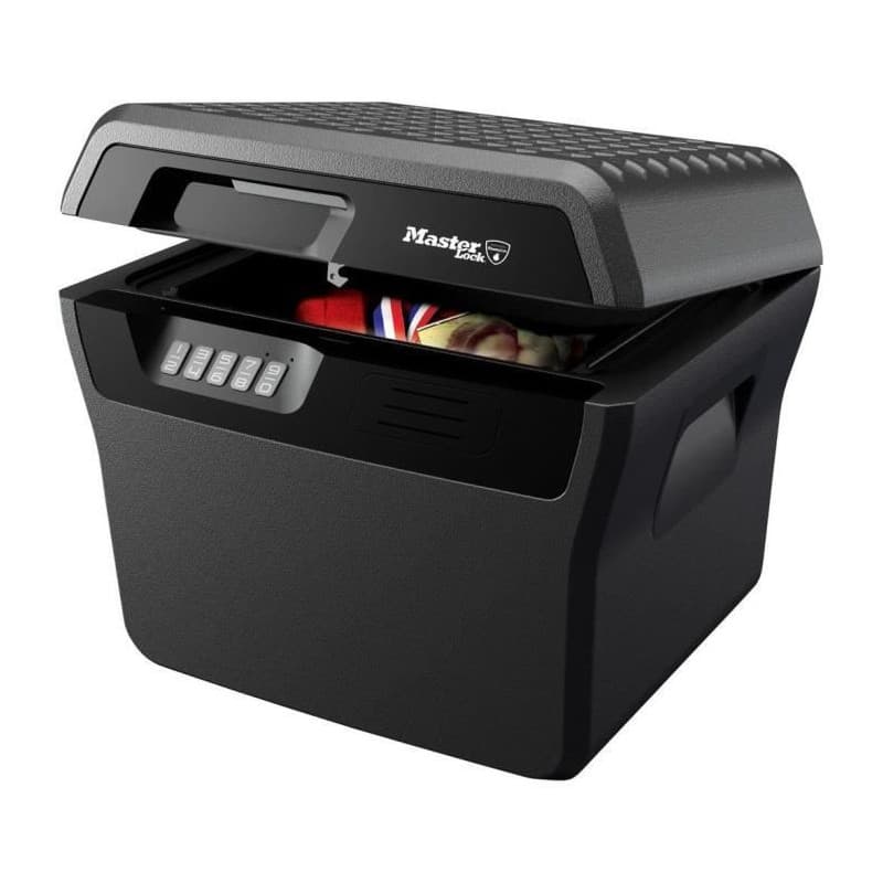 Coffre-Fort avec Serrure Électronique Master Lock Noir 18,5 L - Image 1