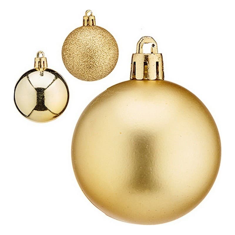 Boule de Noël Ø 5 cm Doré Plastique 5 x 6 x 5 cm - Image 1