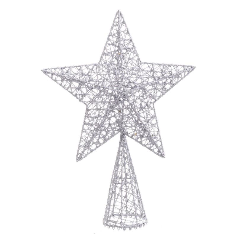 Étoile de Noël Argenté Métal 20 x 6 x 28 cm - Image 1