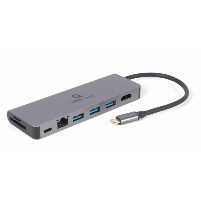 Hub USB-C GEMBIRD A-cm-COMBO5-05 5 en 1 Argenté 100 W - Image 1