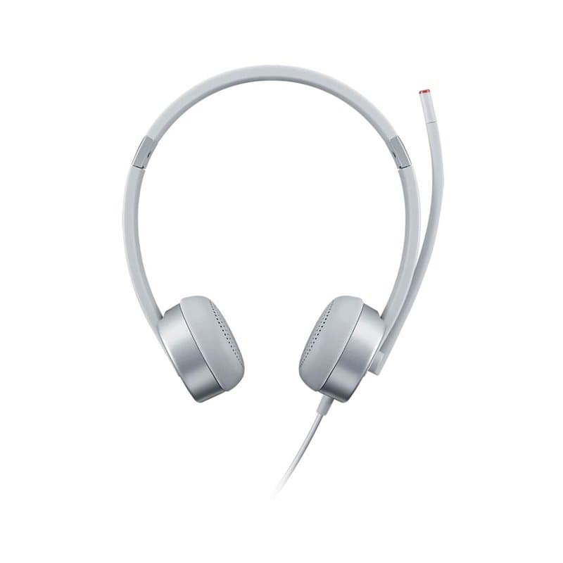 Lenovo 100 Stereo Analogue Headset Casque Bureau/Centre d'appels Argent - Image 1