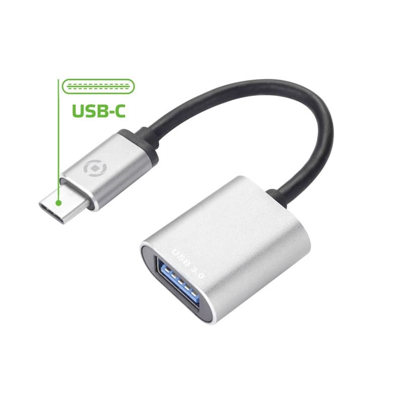 Câble USB A vers USB C Celly PROUSBCUSBDS Argenté - Image 1