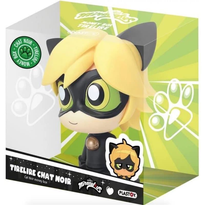 Plastoy - 080165 - tirelire Chat Noir Miraculous - Image 1