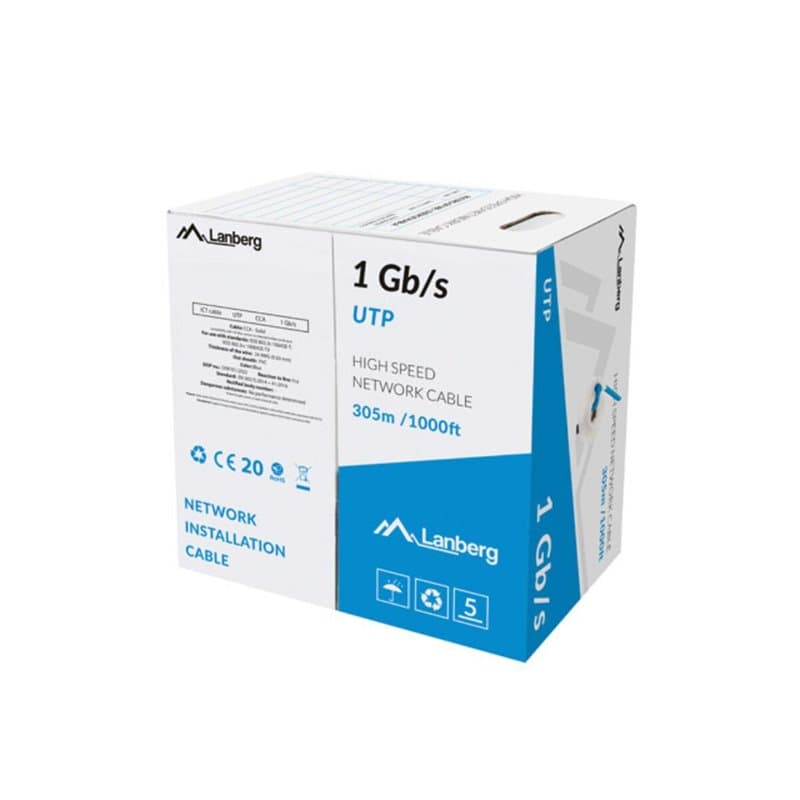Câble Ethernet LAN Lanberg LCU6-10CC-0305-B Bleu 305 m - Image 1