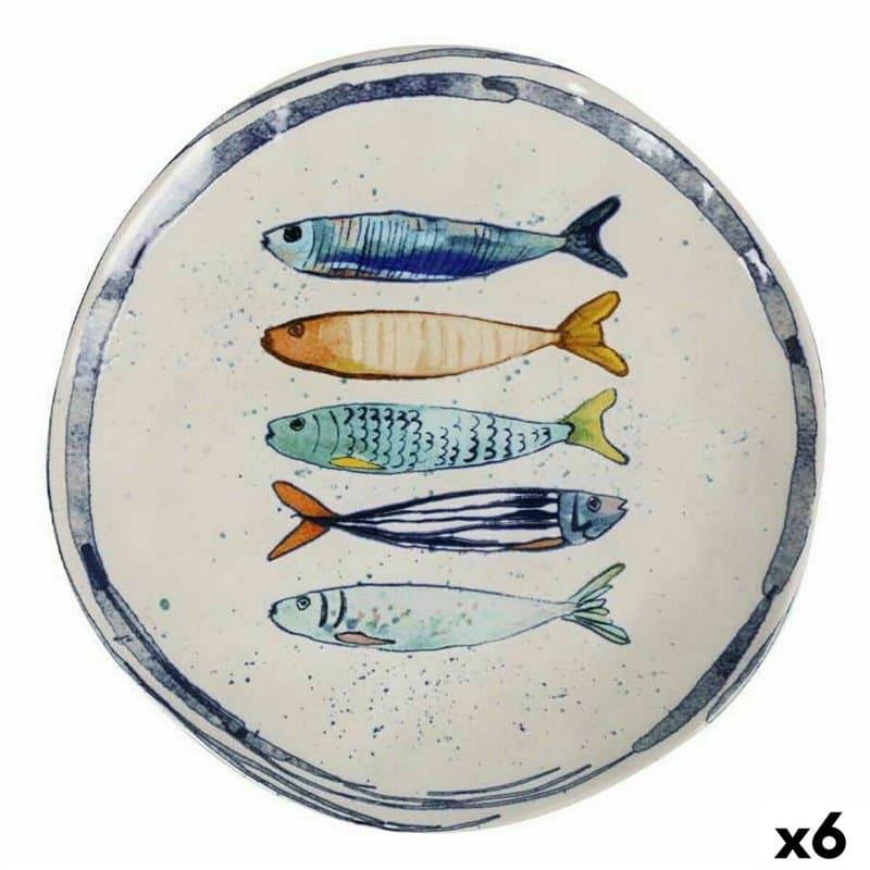 Assiette plate La Mediterránea Peixe Brille (6 Unités) - Image 1