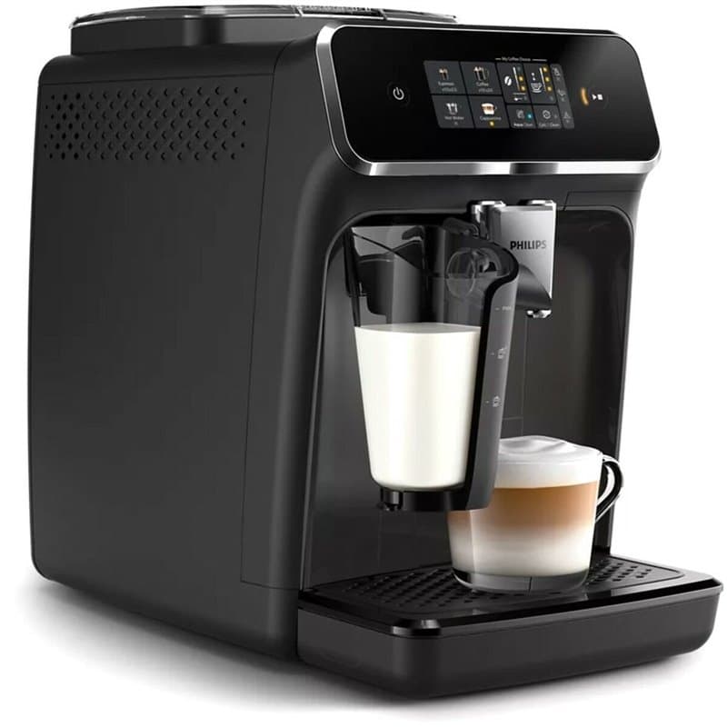 Philips Série 2300 SilentBrew Noir / Gris perle EP2334/10 Machine expresso broyeur, 4 boissons carafe LatteGo - Image 1