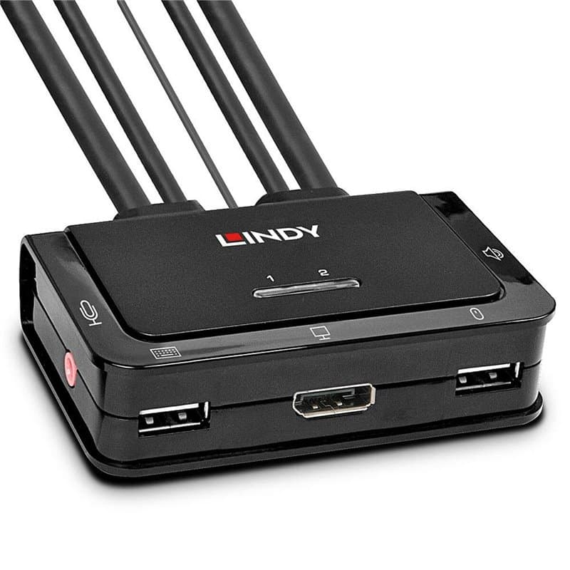 Lindy 42344 commutateur écran, clavier et souris Grille de montage Noir - Image 1