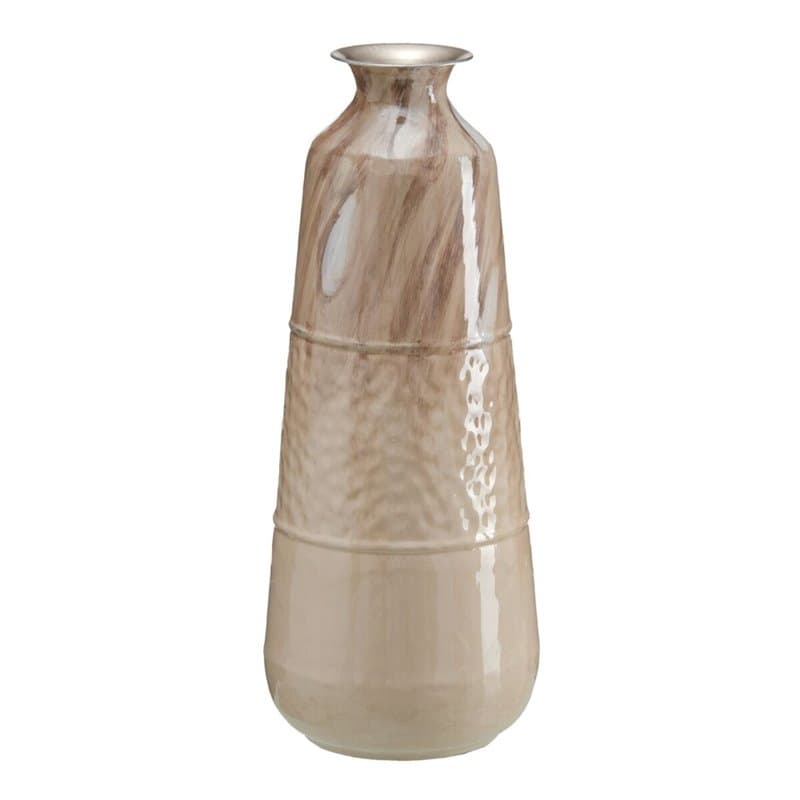 Vase Beige Fer 28 x 28 x 68 cm - Image 1