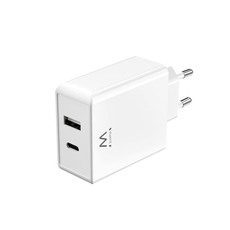 Ewent EW1328 chargeur d'appareils mobiles Universel Blanc Secteur Charge rapide Intérieure - Image 1