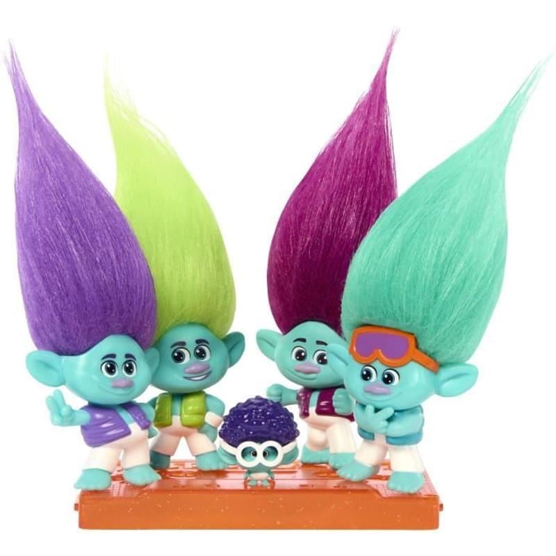 Mattel Les Trolls 3 Petites poupées BroZone en Tournée - Image 1