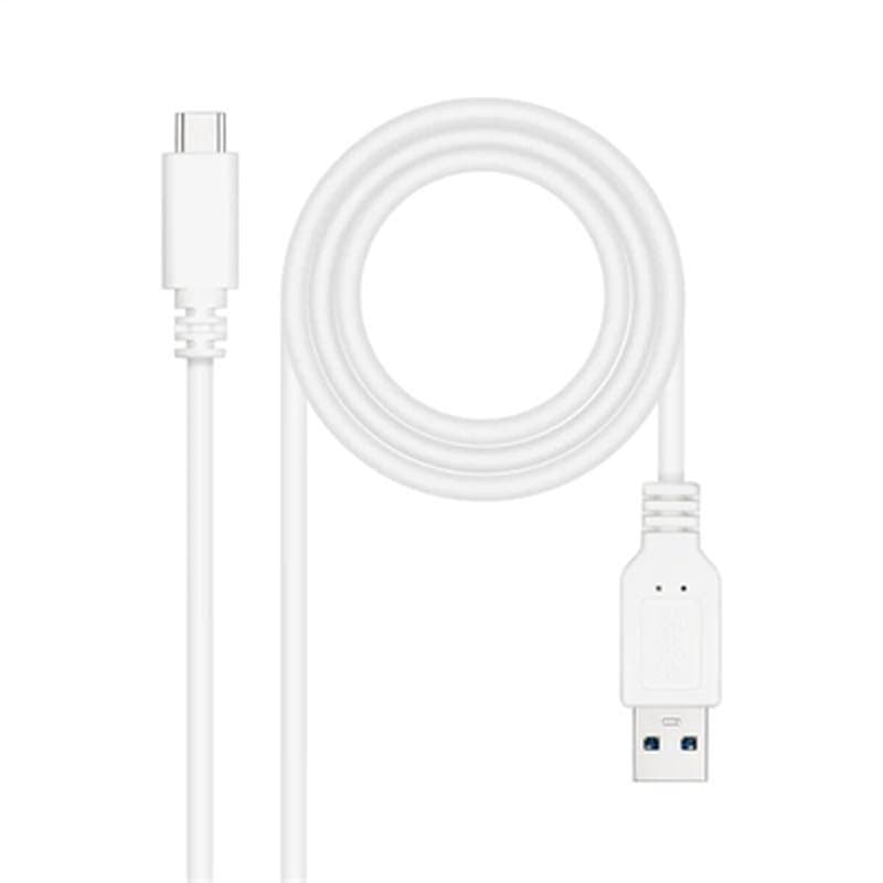 NanoCâble 10.01.4001-W câble USB 1 m USB 3.2 Gen 2 (3.1 Gen 2) USB C USB A Blanc - Image 1