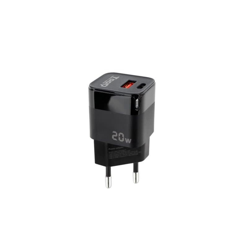 Tooq TQWC-QCPD20 chargeur d'appareils mobiles Universel Noir Secteur Charge rapide Intérieure - Image 1