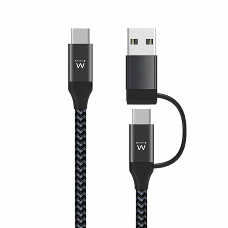 Ewent EW9918 câble USB 1 m USB 3.2 Gen 1 (3.1 Gen 1) USB C Noir - Image 1