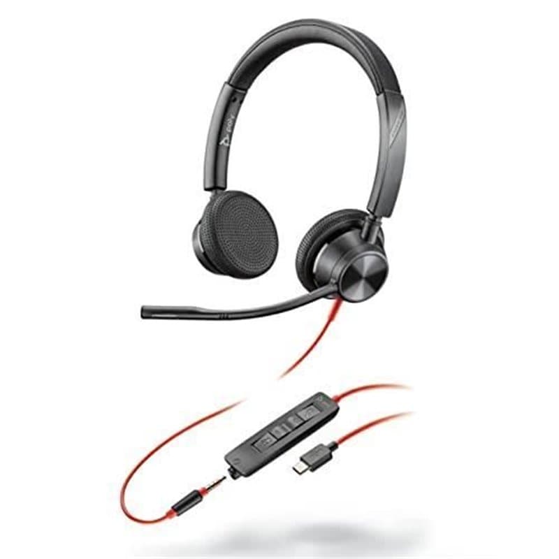Poly Blackwire 3325 USB-A + 3.5mm Stereo Headset - Image 1