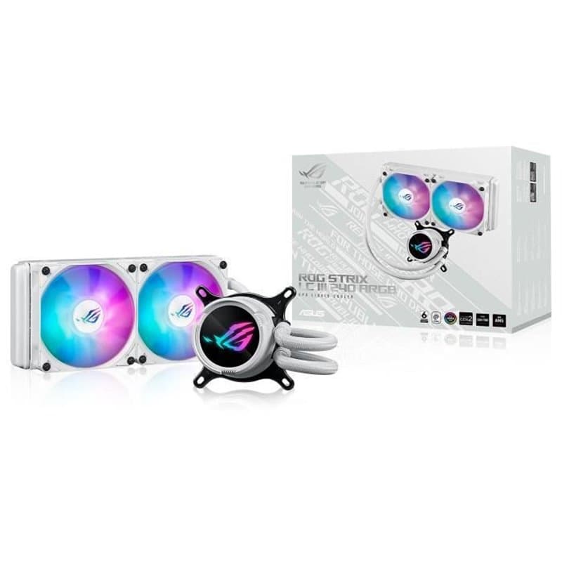 Asus ROG Strix LC III 240 ARGB White Edition Processeur Kit de refroidissement du liquide 12 cm Blanc - Image 1