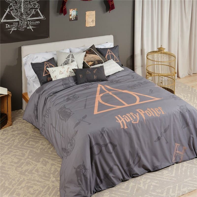 Housse de Couette Harry Potter Deathly Hallows Multicouleur 175 Fils 260 x 240 cm Lit king size - Image 1