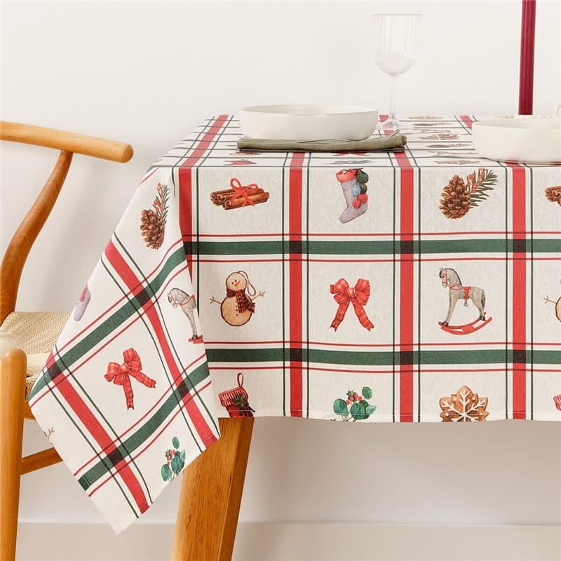 Nappe enduite antitache Belum Scottish Christmas Multicouleur 150 x 150 cm - Image 1