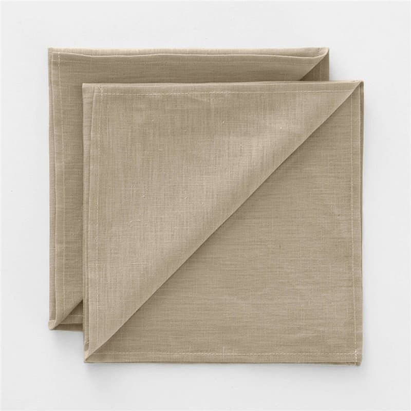 Servillettes Belum Multicouleur Taupe Lin 50 x 50 cm 2 Unités - Image 1