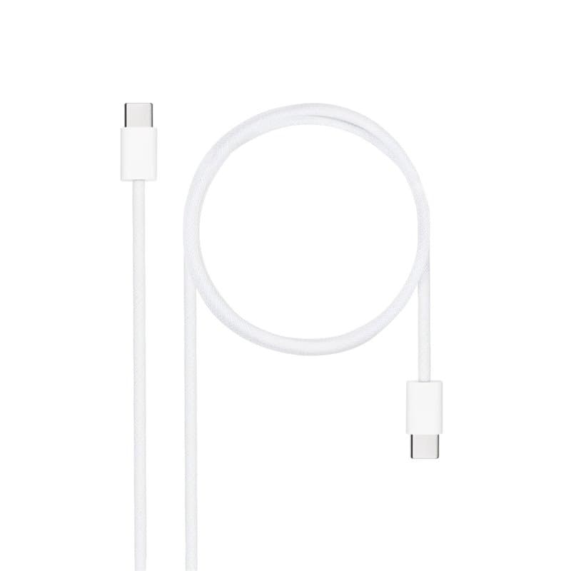 NanoCâble 10.01.6001-CO câble USB 1 m USB 2.0 USB C Blanc - Image 1