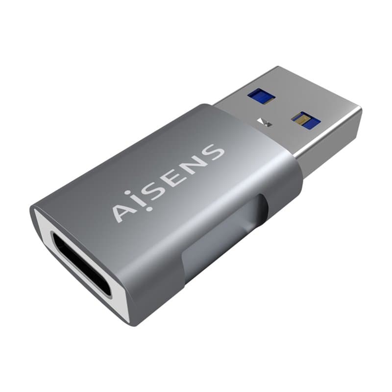 Aisens A108-0655 changeur de genre de câble USB C USB A Gris - Image 1