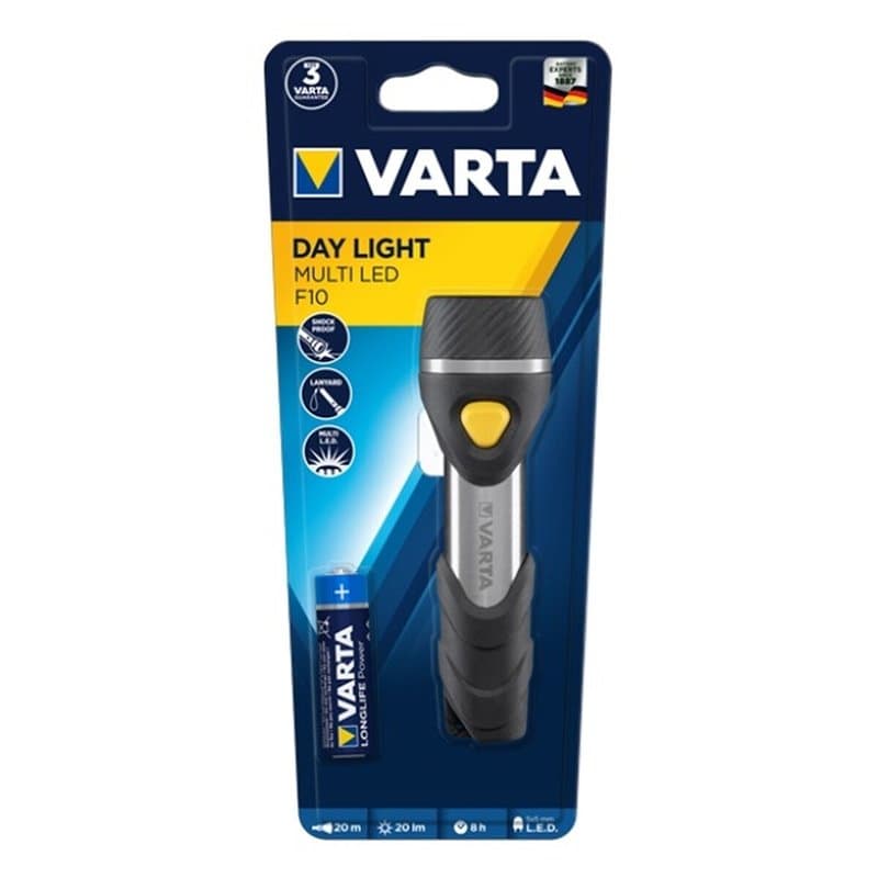 Varta Day Light Multi LED F10 Aluminium, Noir Lampe porte-clés - Image 1