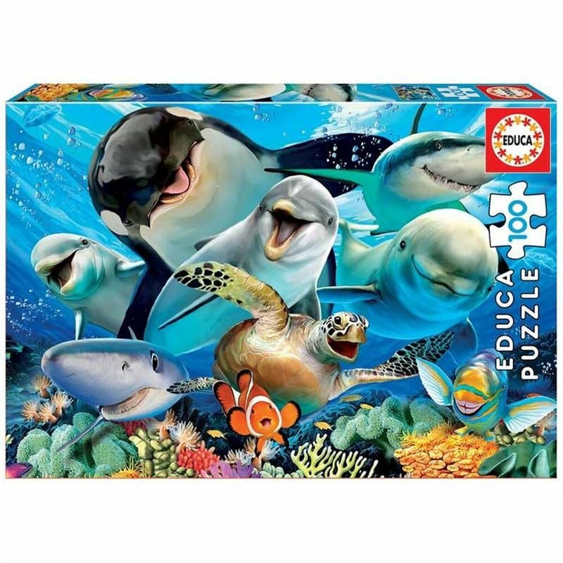 Puzzle Educa Selfie Under the Sea (100 Unités) (1 Unité) (100 pcs) - Image 1