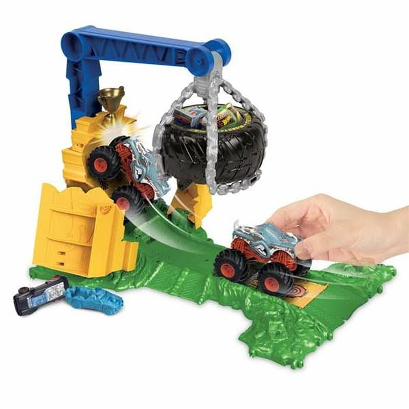 Hot Wheels Monster Trucks Coffret Arena Smashers Défi Chargement Rhinomite - Image 1