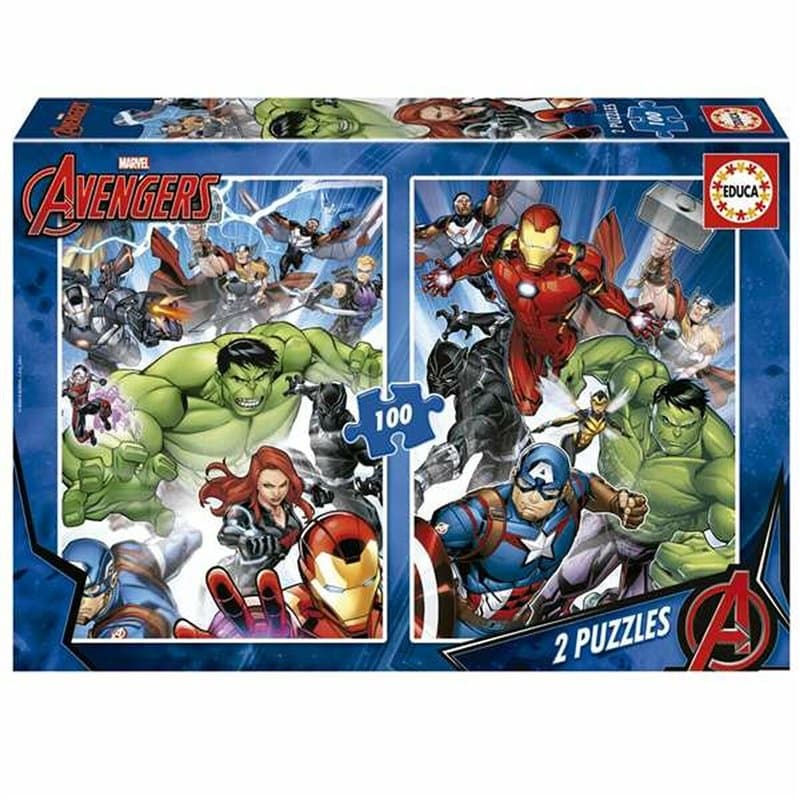 Set de 2 Puzzles The Avengers 100 Pièces - Image 1