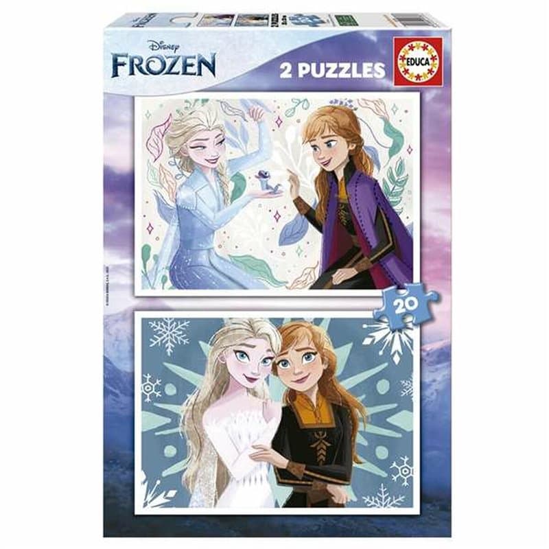 Set de 2 Puzzles Frozen 20 Pièces - Image 1
