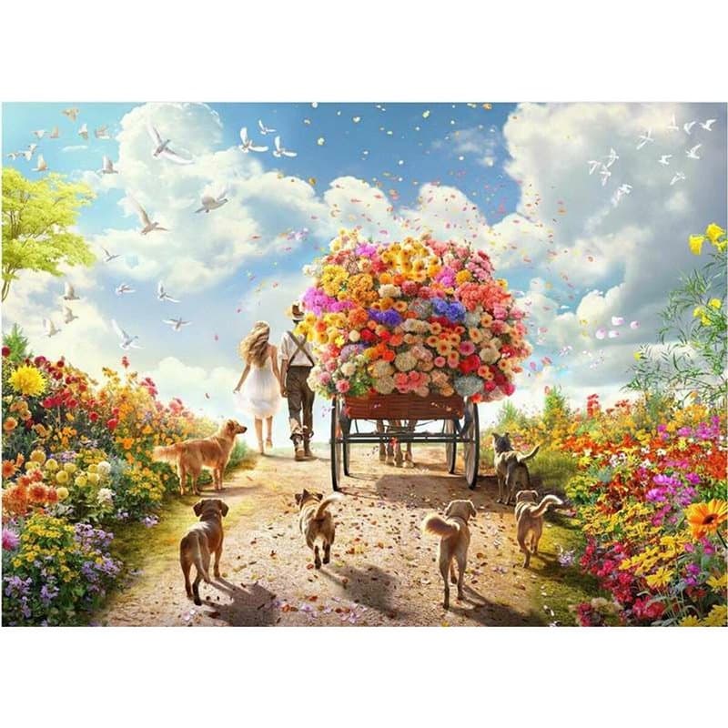 Puzzle Educa Flower Cart 1000 Pièces - Image 1