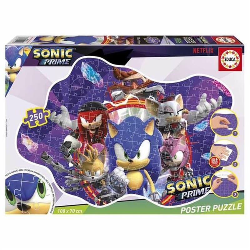Set de 4 Puzzles Sonic Prime 250 Pièces - Image 1