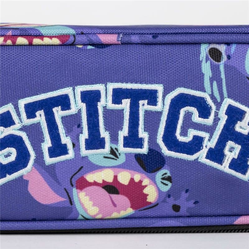 Trousse d'écolier Stitch Violet 8,5 x 5 x 22,5 cm - Image 1