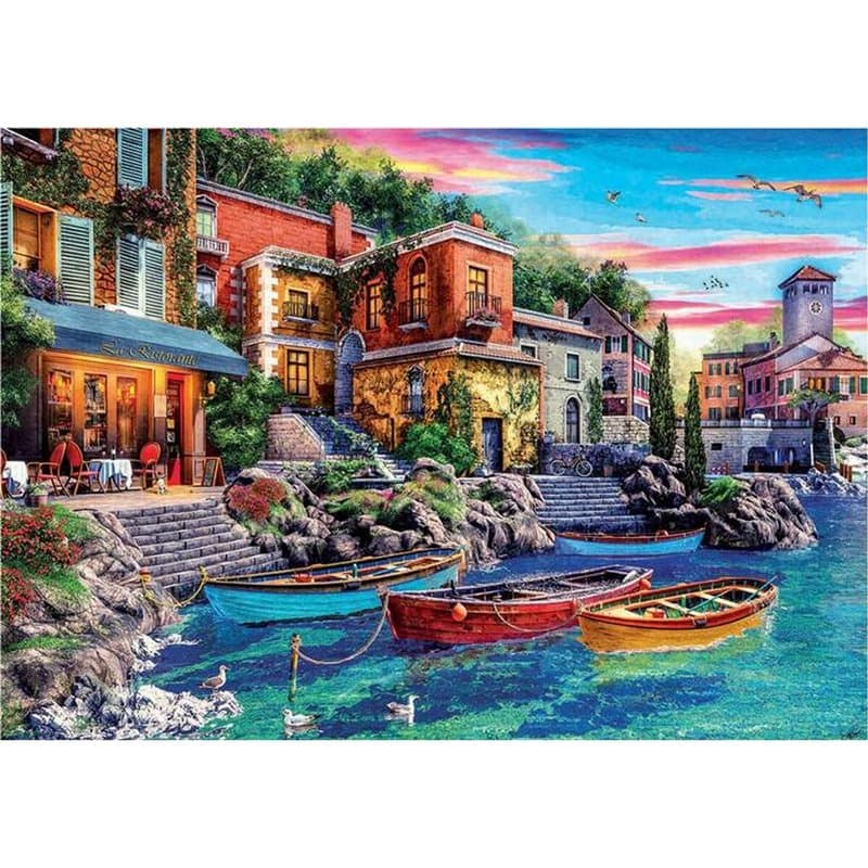Puzzle Educa Sunset in Como Italy 19052 3000 Pièces - Image 1