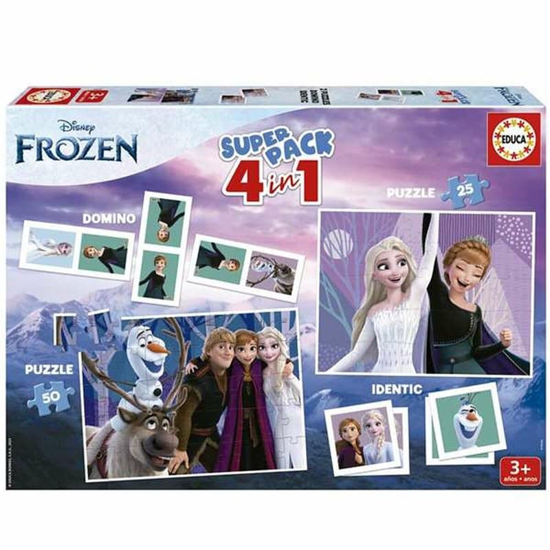 Emsemble de Jeux d'adresse Frozen 4 en 1 - Image 1