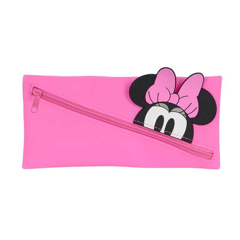 Fourre-Tout Disney Faces Rose 22 x 11 x 1 cm Silicone - Image 1