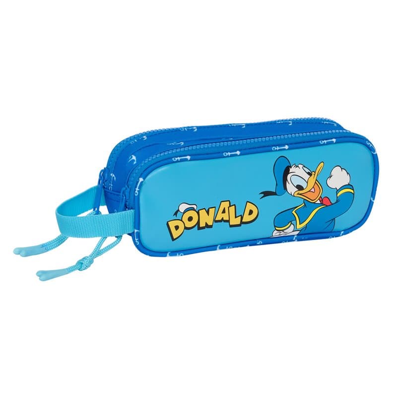 Trousse Fourre-Tout Double Donald Bleu 21 x 8 x 6 cm - Image 1