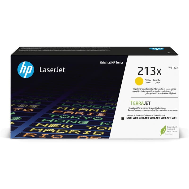 HP 213X Toner LaserJet authentique Grande capacité Jaune - Image 1