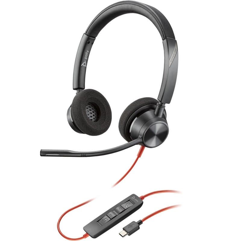 Poly Micro-casque Blackwire 3320 stéréo USB-C + adaptateur USB-C/A - Image 1