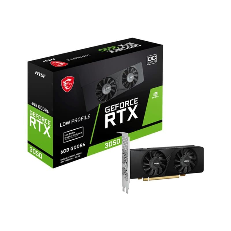 MSI GeForce RTX 3050 LP 6G OC carte graphique Nvidia 6 Go GDDR6 - Image 1