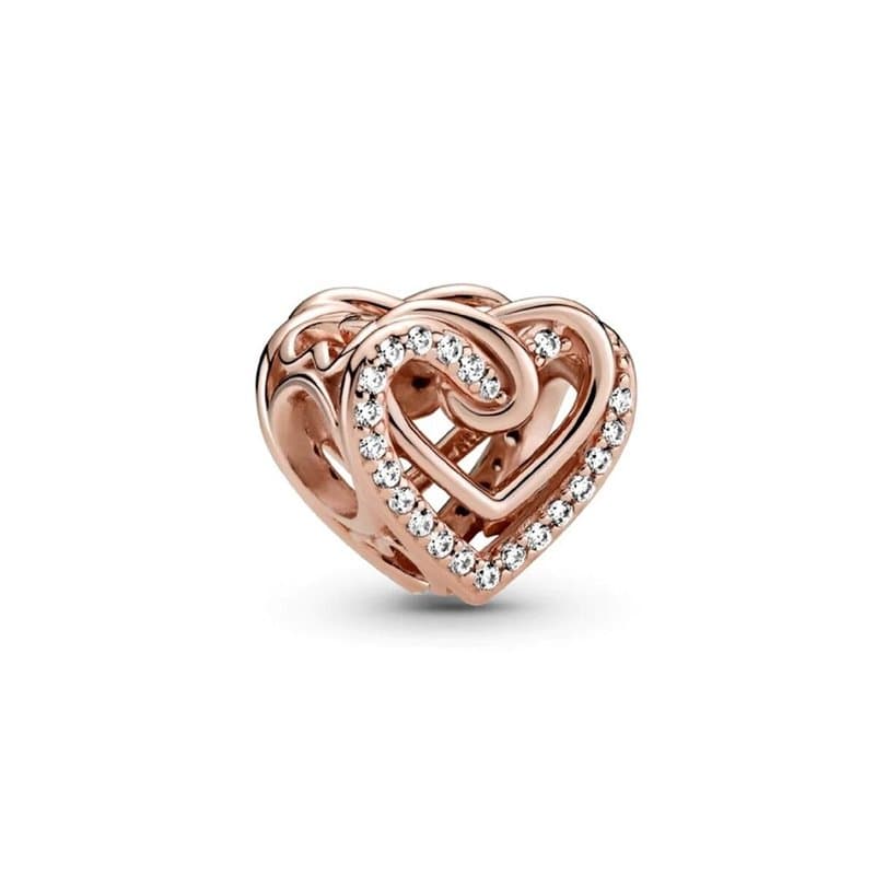 Pendentif Femme Pandora SPARKLING ENTWINED HEARTS - Image 1