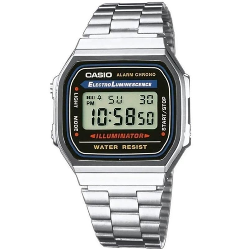 Montre Unisexe Casio A168W-1 Noir Argenté (Ø 36 mm) - Image 1